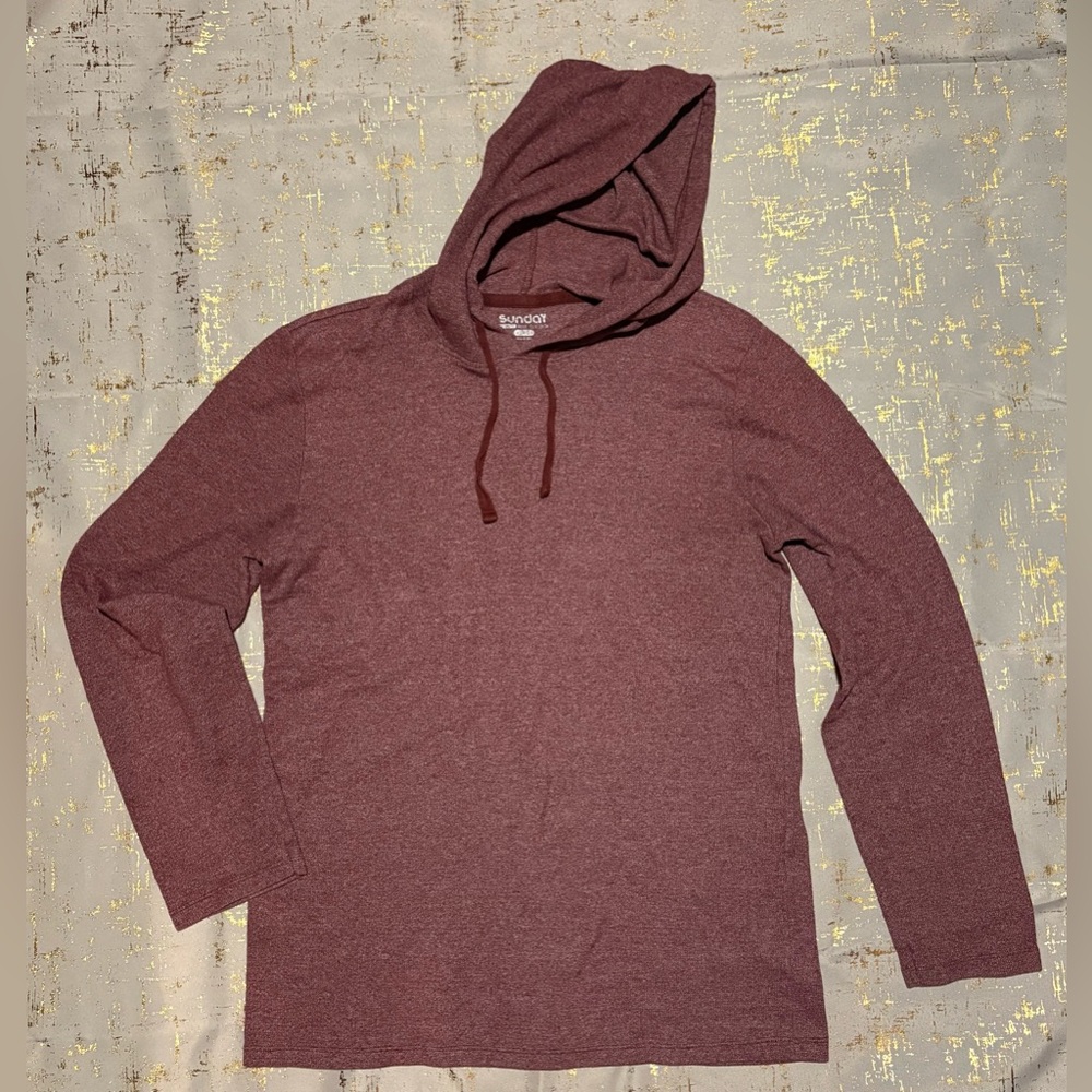 Sunday Maroon Long Sleeve Hoodie
